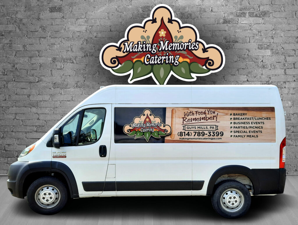 Making Memories Catering vehicle wrap Starn Marketing Group