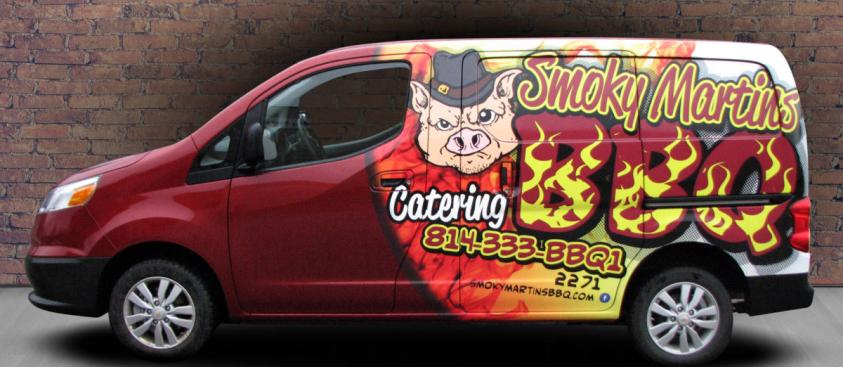 Smoky Martins BBQ – Vehicle Wrap (side view)
