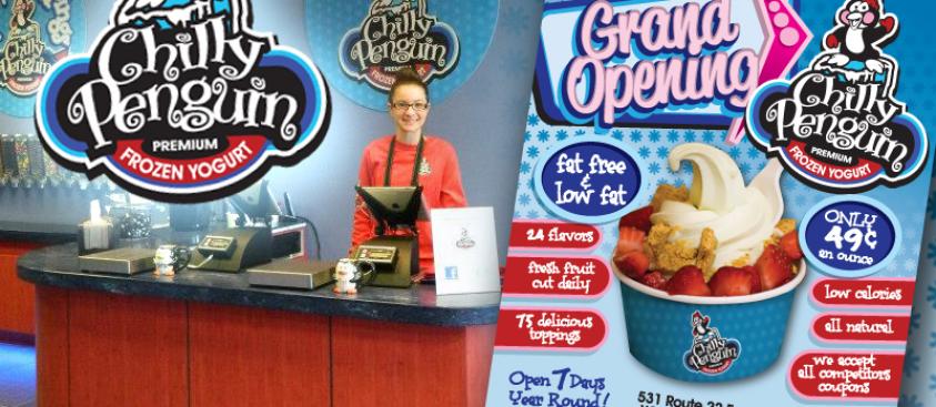 Chilly Penguin Frozen Yogurt – Logo/Signs/Ads