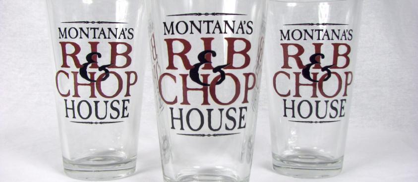 Montana’s Rib & Chop House Promotional Glasses