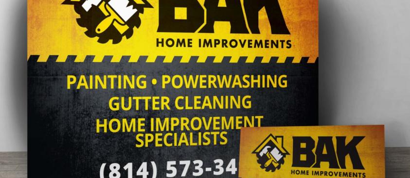 BAK Home Improvements – Sign / Business Card