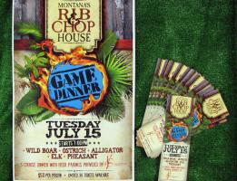 Montana’s Rib & Chop House Game Dinner Promotion