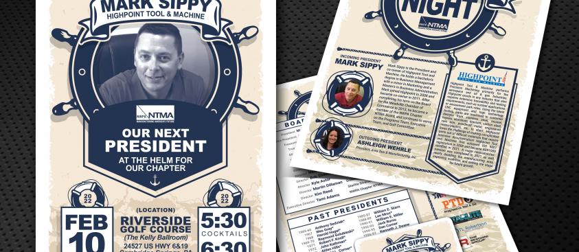 NTMA – 2022 President’s Night – invite/postcard/coaster