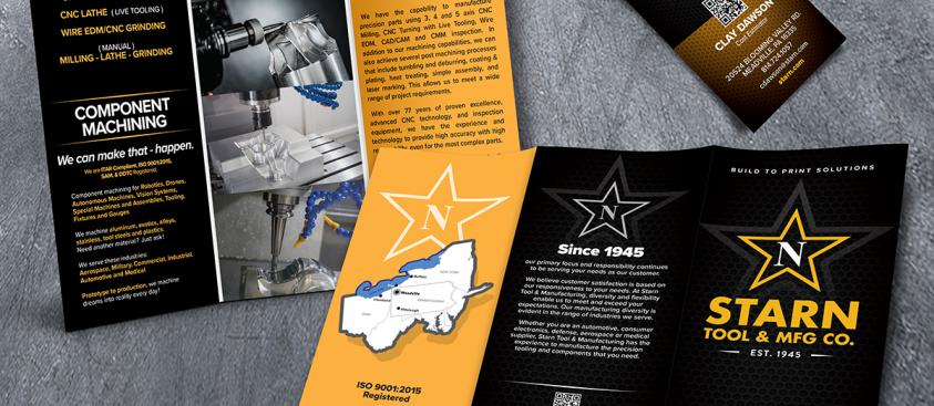 Starn Tool & Manufacturing Company – logo, brochure and business card design