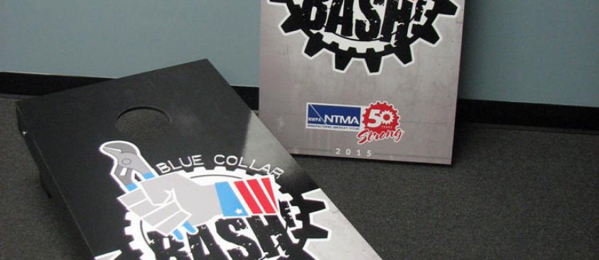 Blue Collar Bash Cornhole Board Graphics