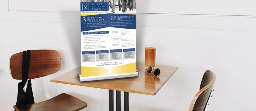 Miller Brother Staffing – Mini Table Top Banner