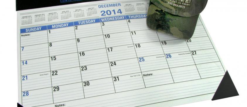 EISC Calendar & Camouflage Hat Promotional Items
