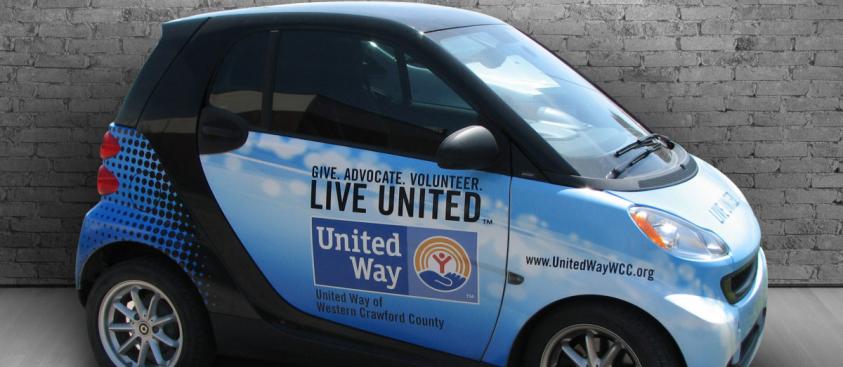 United Way Smart Car Vehicle Wrap