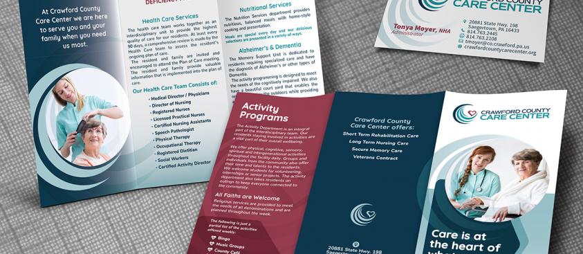 Crawford County Care Center – Brochure and Business Card design
