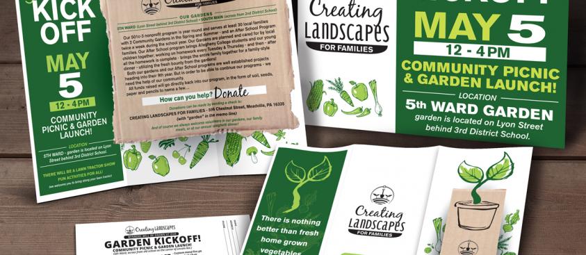 Creating Landscapes – Event Brochure / Yard Sign / Raffle Ticket