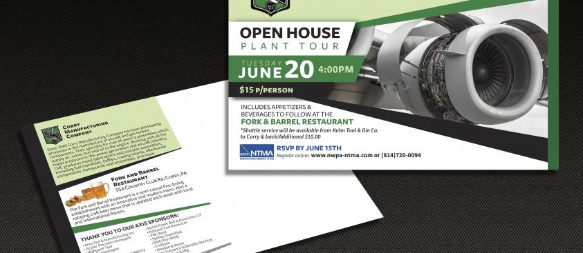 Corry Manufacturing Co. – Open House Postcard