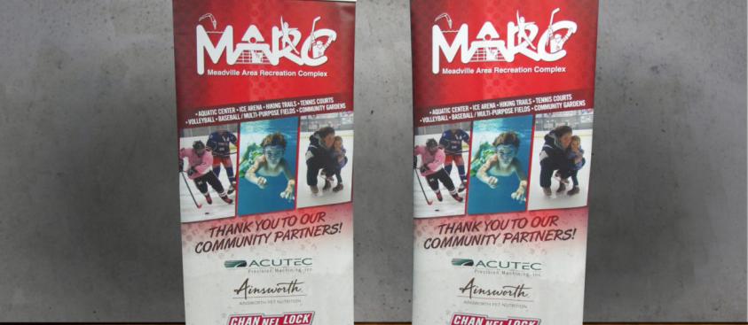 Meadville Area Recreation Complex – Retractable Standing Banner