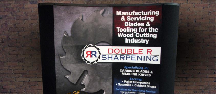 Double R Sharpening Standing Display