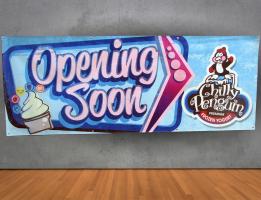 Chilly Penguin Frozen Yogurt Banner