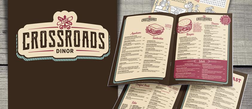 Crossroads Dinor – Menu Design